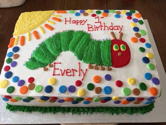 The Very Hungry Caterpillar First Birthday Party Cakes